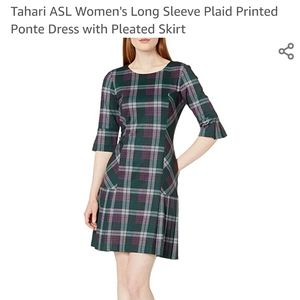 Tahari plaid dress